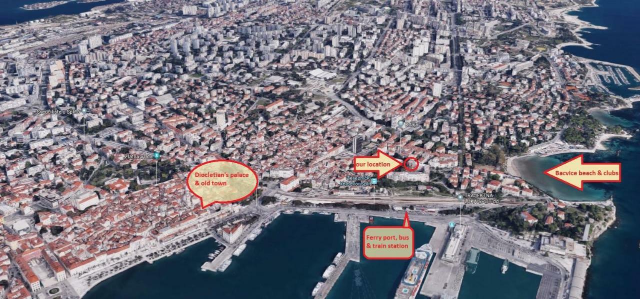 Bacvice Seaview Apartman Split Kültér fotó